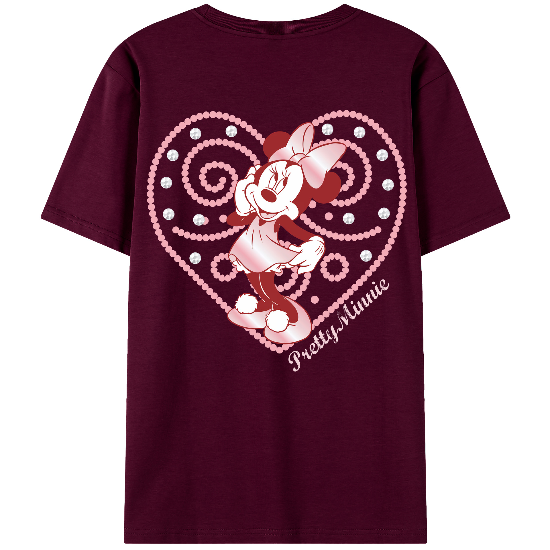 （画像用） ミッキーマウス Mickey Mouse レディース半袖Tシャツ(バックプリント)